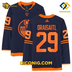 NHL Edmonton Oilers Hockey Jersey Leon Draisaitl Navy