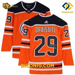 NHL Edmonton Oilers Hockey Jersey Leon Draisaitl Orange