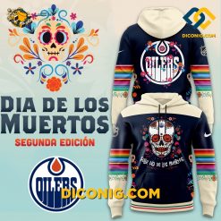 NHL Edmonton Oilers Hoodie Custom Dia De Los Muertos