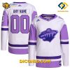 NHL Minnesota Wild Hockey Jersey White Purple
