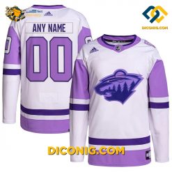 NHL Minnesota Wild Hockey Jersey White Purple