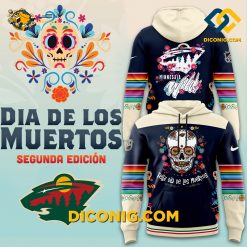 NHL Minnesota Wild Hoodie Custom Dia De Los Muertos