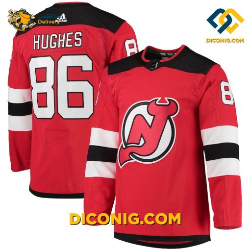 NHL New Jersey Devils Jack Hughes Red