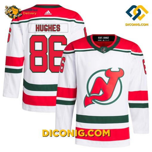 NHL New Jersey Devils Nico Hischier White Heritage