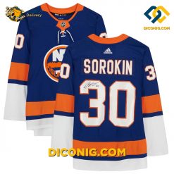 nhl new york islanders hockey jersey ilya sorokin blue