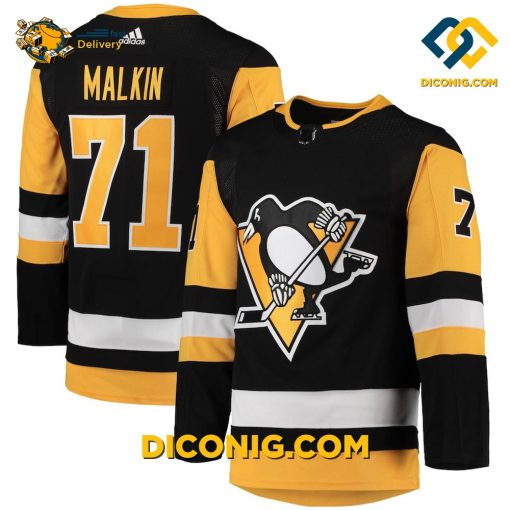 NHL Pittsburgh Penguins Hockey Jersey Evgeni Malkin Black