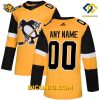 NHL Pittsburgh Penguins Hockey Jersey Gold Alternate