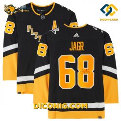 nhl pittsburgh penguins hockey jersey jaromir jagr black alternate adiddas