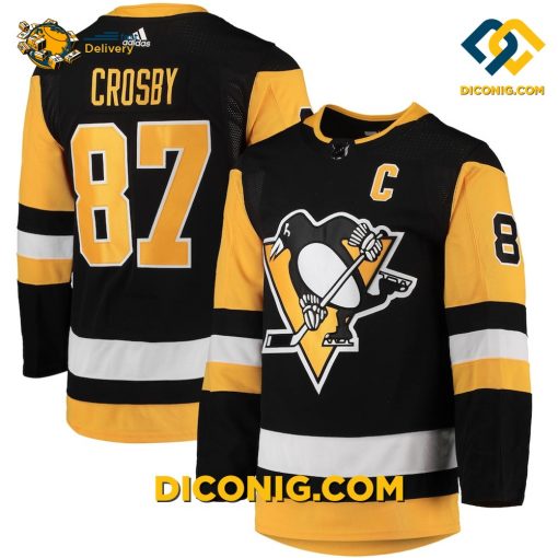 NHL Pittsburgh Penguins Hockey Jersey Sidney Crosby Black