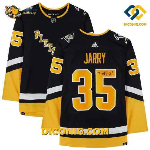 NHL Pittsburgh Penguins Hockey Jersey Tristan Jarry Black Alternate Adiddas