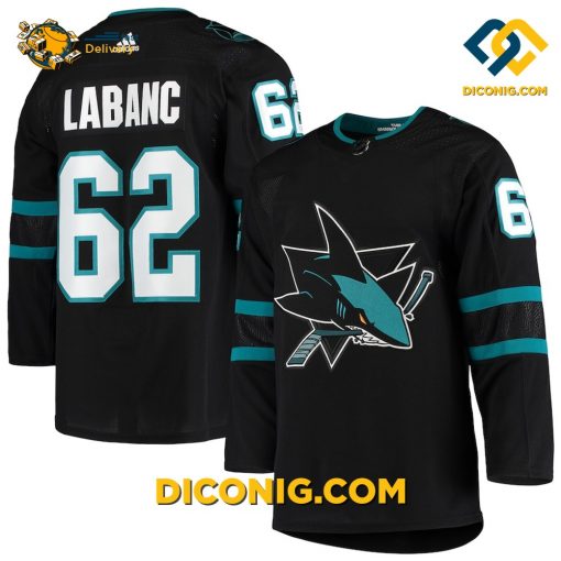 NHL San Jose Sharks Hockey Jersey Kevin Labanc Black Alternate