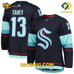 NHL Seattle Kraken Hockey Jersey Brandon Tanev Deep Sea Blue