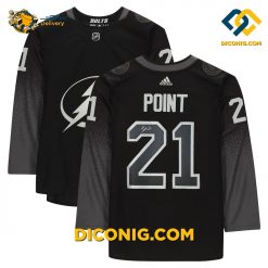 NHL Tampa Bay Lightning Hockey Jersey Brayden Point Black Alternate
