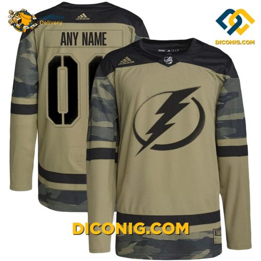 NHL Tampa Bay Lightning Hockey Jersey Camo Military Team Practice