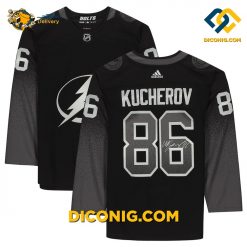 NHL Tampa Bay Lightning Hockey Jersey Nikita Kucherov Black Alternate