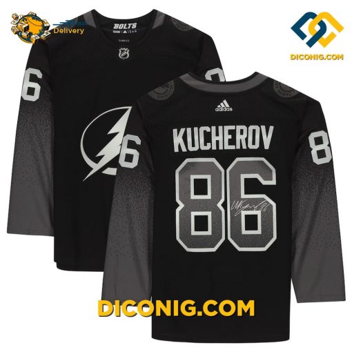 NHL Tampa Bay Lightning Hockey Jersey Nikita Kucherov Black Alternate