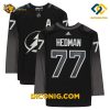 NHL Tampa Bay Lightning Hockey Jersey Victor Hedman Black Alternate