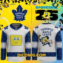 NHL Toronto Maple Leafs Hockey Jersey Custom Spongebob