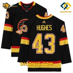 nhl vancouver canucks hockey jersey quinn hughes black alternate