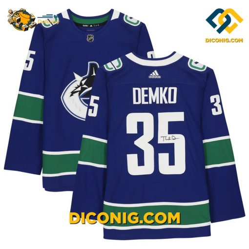 NHL Vancouver Canucks Hockey Jersey Thatcher Demko Blue