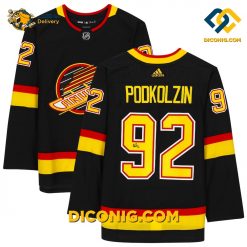 nhl vancouver canucks hockey jersey vasily podkolzin black alternate