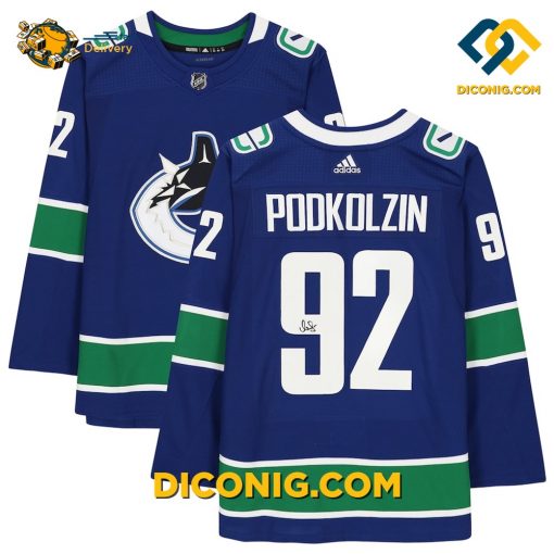 NHL Vancouver Canucks Hockey Jersey Vasily Podkolzin Blue