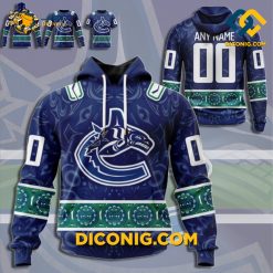 NHL Vancouver Canucks Hoodie Custom Canadian Aboriginal Art