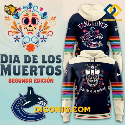 NHL Vancouver Canucks Hoodie Custom Dia De Los Muertos