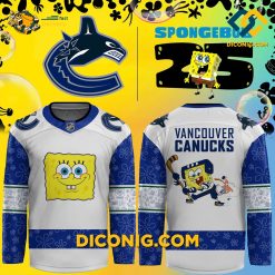 NHL Vancouver Canucks Hockey Jersey Custom Spongebob