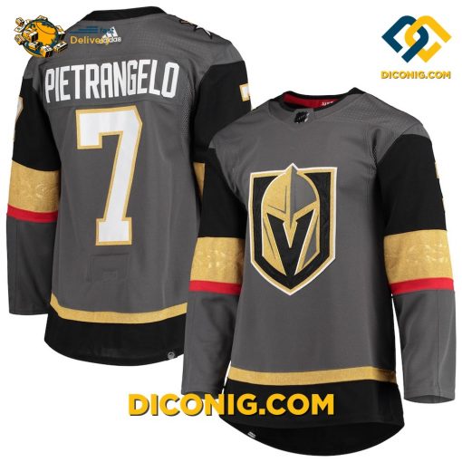 NHL Vegas Golden Knights Hockey Jersey Alex Pietrangelo Grey Alternate
