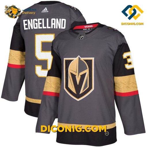 NHL Vegas Golden Knights Hockey Jersey Deryk Engelland Grey Alternate