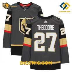 NHL Vegas Golden Knights Hockey Jersey Shea Theodore Grey Alternate