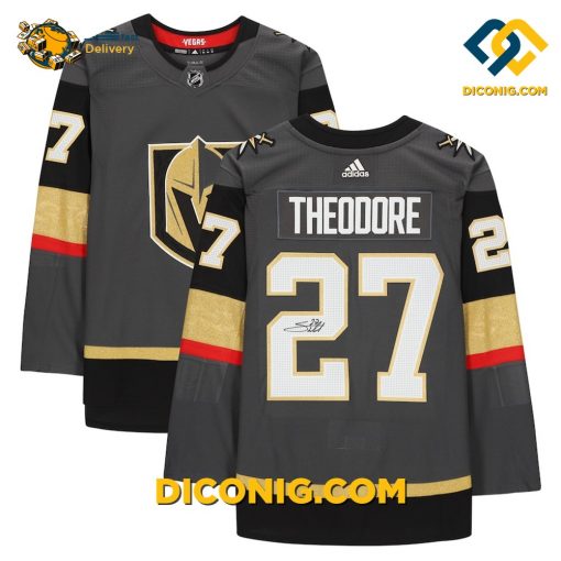 NHL Vegas Golden Knights Hockey Jersey Shea Theodore Grey Alternate