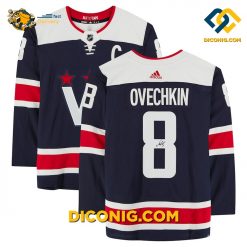 NHL Washington Capitals Hockey Jersey Alex Ovechkin Navy Alternate