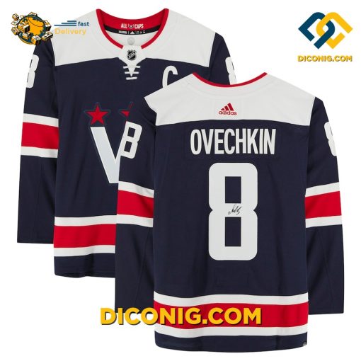 NHL Washington Capitals Hockey Jersey Alex Ovechkin Navy Alternate