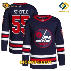 NHL Winnipeg Jets Hockey Jersey Mark Scheifele Navy Alternate