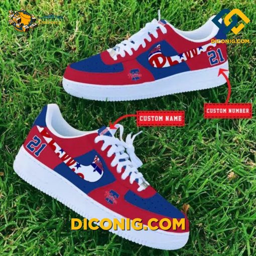 Philadelphia Phillies Custom Shoes MLB Nike Air Force 1