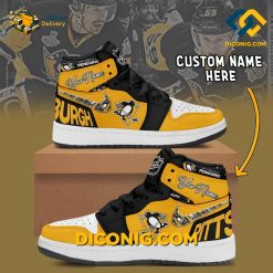 Pittsburgh Penguins Custom Shoes NHL Nike Air Jordan 1