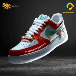Werder Bremen Custom Shoes Red Bundesliga Nike Air Force 1