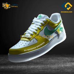 Werder Bremen Custom Shoes Yellow Bundesliga Nike Air Force 1