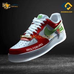 Wolfsburg Custom Shoes Red Bundesliga Nike Air Force 1