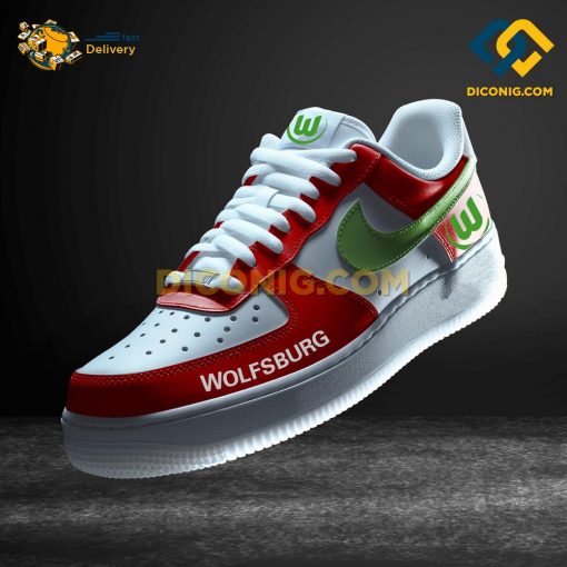 Wolfsburg Custom Shoes Red Bundesliga Nike Air Force 1
