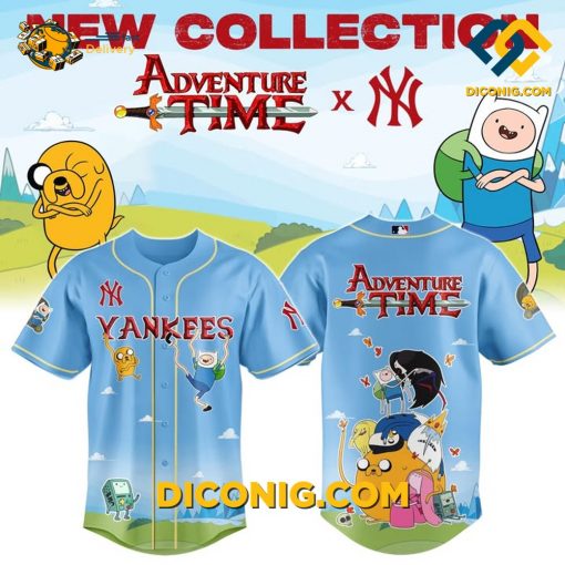 MLB Adventure Time New York Yankees Baseball Jersey