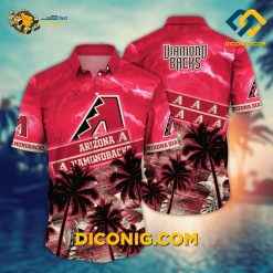 arizona diamondbacks hawaiian shirt cactus sunset