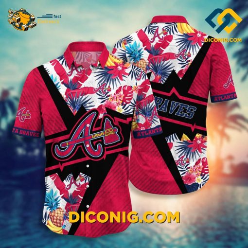 MLB Atlanta Braves Hawaiian Shirt Custom Pineapple Rush