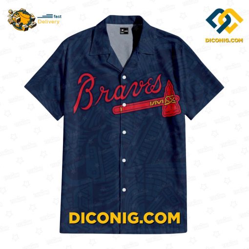 MLB Atlanta Braves Hawaiian Shirt Custom Tribal Motifs