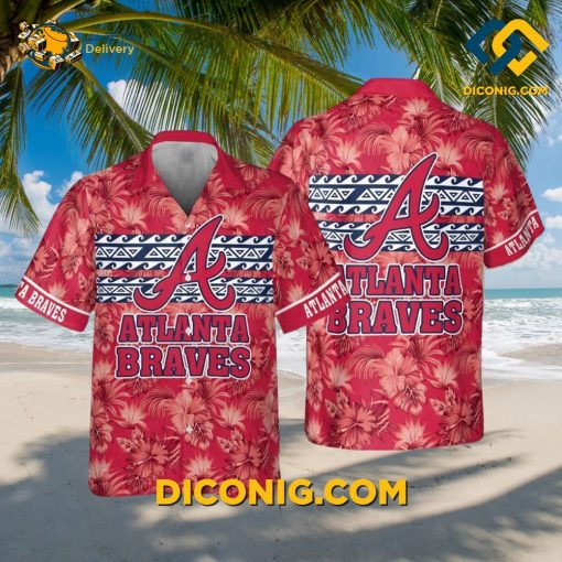 MLB Atlanta Braves Hawaiian Shirt Custom Tribal Tropics