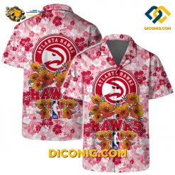 NBA Atlanta Hawks Hawaiian Shirt Custom Floral Burst