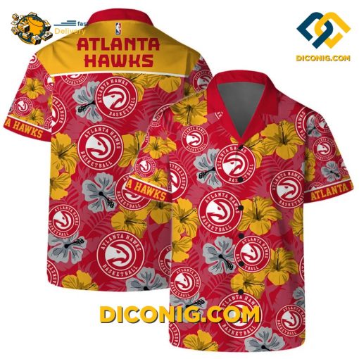 NBA Atlanta Hawks Hawaiian Shirt Custom Floral Hula