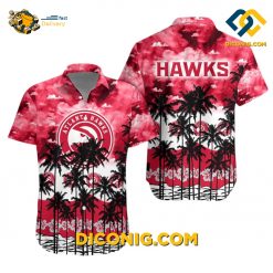 NBA Atlanta Hawks Hawaiian Shirt Custom Tropical Skyline